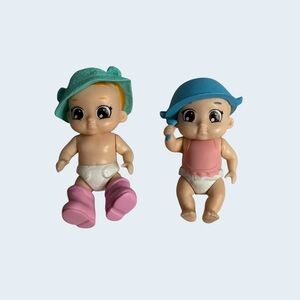 Lot of 2 Headstart Baby Secrets Figurines Toys Dolls Figures Babies